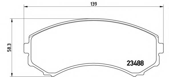 BREMBO P 54 029 Комплект гальмівних колодок,