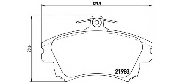 BREMBO P 54 036 Комплект тормозных колодок,