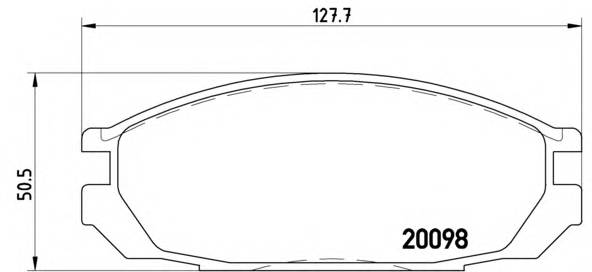 BREMBO P 56 020 Комплект гальмівних колодок,