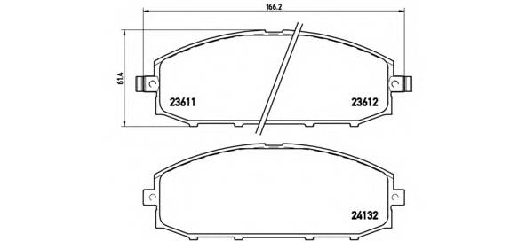 BREMBO P 56 041 Комплект тормозных колодок,