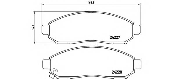 BREMBO P 56 059 Комплект гальмівних колодок,