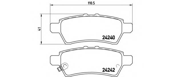 BREMBO P 56 060 Комплект тормозных колодок,