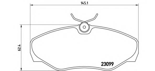 BREMBO P 56 061 Комплект гальмівних колодок,