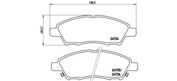 BREMBO P 56 070 Комплект гальмівних колодок,