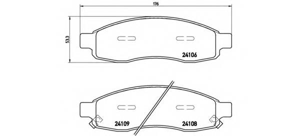 BREMBO P 58 001 Комплект тормозных колодок,