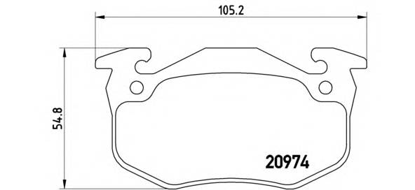 BREMBO P 61 032 Комплект гальмівних колодок,