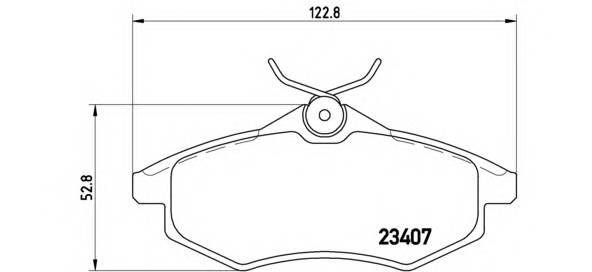 BREMBO P 61 074 Комплект гальмівних колодок,