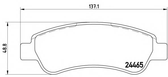 BREMBO P 61 091 Комплект гальмівних колодок,