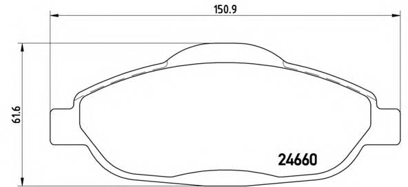 BREMBO P 61 101 Комплект гальмівних колодок,