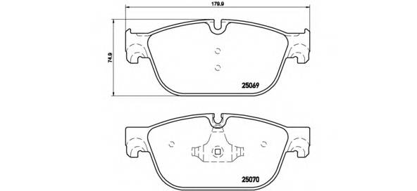 BREMBO P 61 107 Комплект гальмівних колодок,