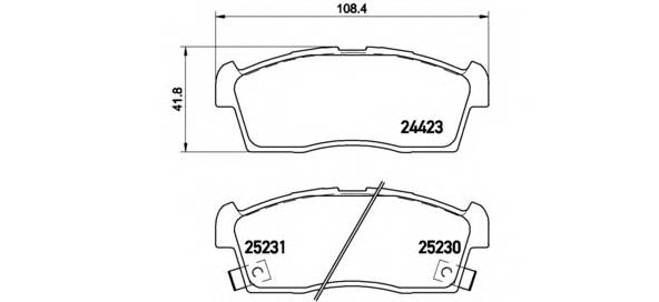 BREMBO P 61 108 Комплект тормозных колодок,