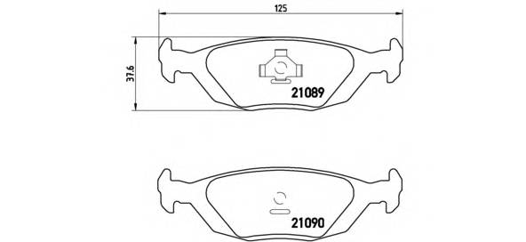 BREMBO P 71 003 Комплект гальмівних колодок,