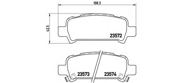 BREMBO P 78 011 Комплект тормозных колодок,