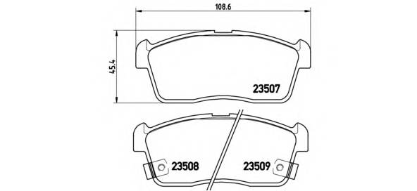 BREMBO P 79 012 Комплект тормозных колодок,