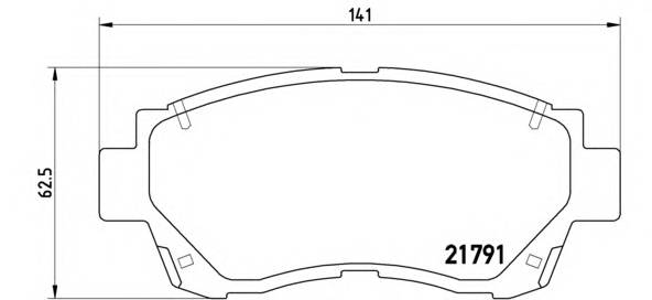 BREMBO P 83 027 Комплект гальмівних колодок,