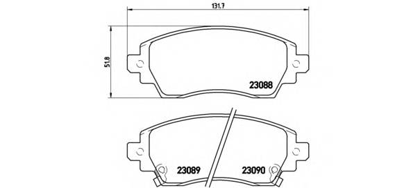 BREMBO P 83 042 Комплект тормозных колодок,