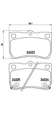 BREMBO P 83 073 Комплект тормозных колодок,