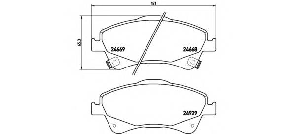 BREMBO P 83 109 Комплект гальмівних колодок,