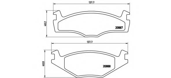 BREMBO P 85 005 Комплект гальмівних колодок,