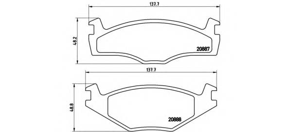 BREMBO P 85 012 Комплект гальмівних колодок,