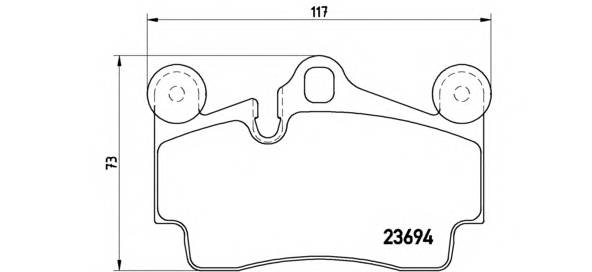 BREMBO P 85 070 Комплект тормозных колодок,