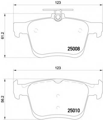 BREMBO P 85 125 Комплект гальмівних колодок,