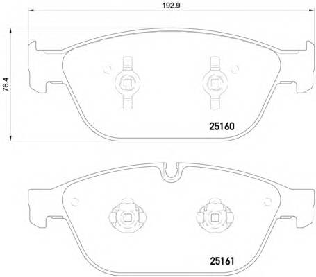 BREMBO P 85 128 Комплект гальмівних колодок,