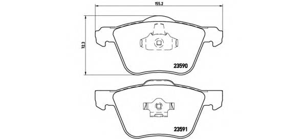 BREMBO P 86 022 Комплект гальмівних колодок,