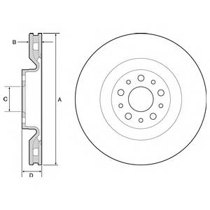 DELPHI BG4556 Тормозной диск