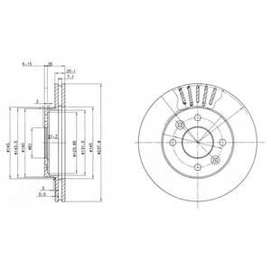 DELPHI BG2282 Гальмівний диск