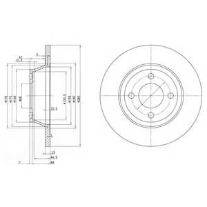 DELPHI BG2783 Тормозной диск