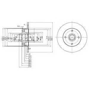 DELPHI BG2389 Гальмівний диск