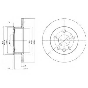 DELPHI BG2716 Гальмівний диск