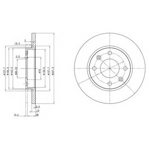 DELPHI BG3364 Гальмівний диск