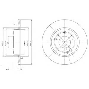 DELPHI BG3394 Тормозной диск