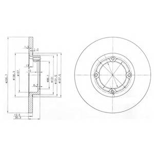 DELPHI BG3551 Тормозной диск