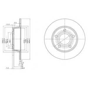 DELPHI BG3672 Гальмівний диск