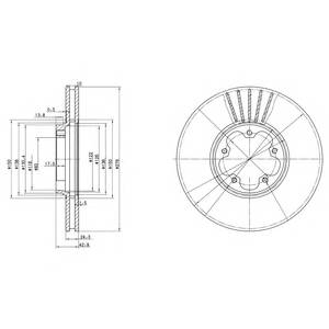 DELPHI BG3676 Тормозной диск