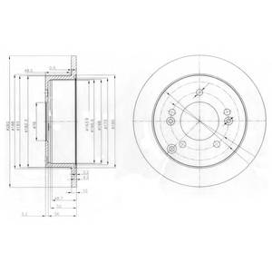 DELPHI BG3799 Тормозной диск