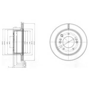 DELPHI BG3859 Тормозной диск