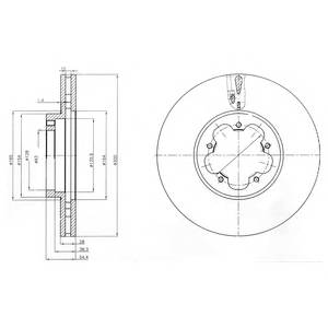 DELPHI BG4006 Тормозной диск