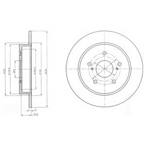 DELPHI BG4222 Тормозной диск