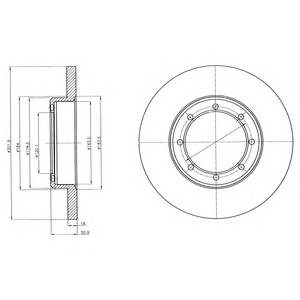 DELPHI BG4344 Тормозной диск