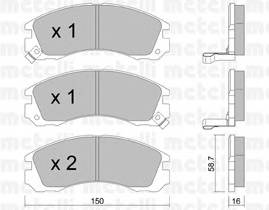 METELLI 22-0134-0 Комплект гальмівних колодок,