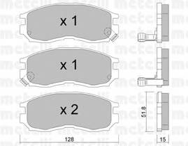 METELLI 22-0224-0 Комплект гальмівних колодок,