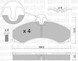 METELLI 22-0262-0 Комплект тормозных колодок,