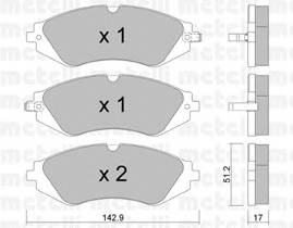 METELLI 22-0294-0 Комплект гальмівних колодок,