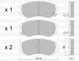 METELLI 22-0503-0 Комплект тормозных колодок,