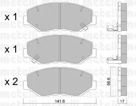 METELLI 22-0606-0 Комплект гальмівних колодок,