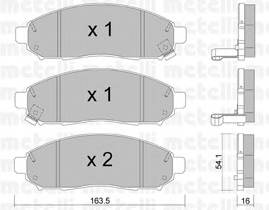 METELLI 22-0743-0 Комплект гальмівних колодок,